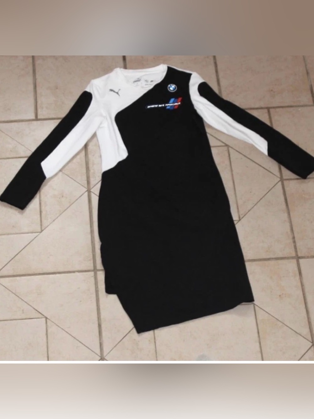 Puma BMW Motorsports Logos, Size small, Midi dress, Color Block, Cool Graphics,